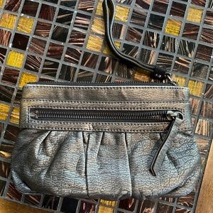 Vera Wang silver wristlet